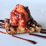 Fire Cracker: Crispy rice crackers topped w/ spicy tuna dressed w/ eel sauce